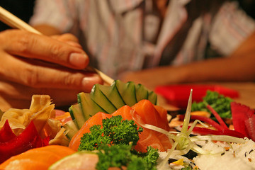 Sushi, traditional food of Japanese cuisine