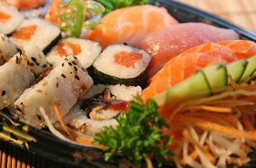 Sushi, traditional food of Japanese cuisine