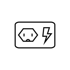Electric Socket Icon Design Vector Illustration