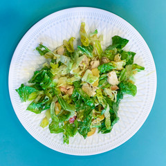 Romaine salad with chicken