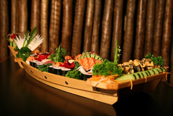 Sushi, traditional food of Japanese cuisine
