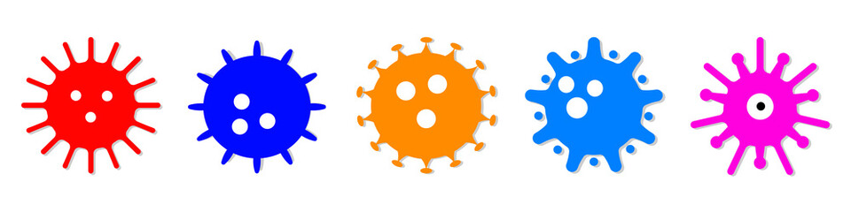COVID-19 Coronavirus set icon