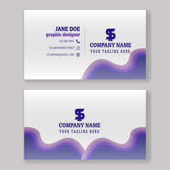 White business cards set vector design template
