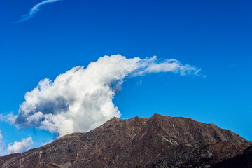 Sky and clouds with ibex form
