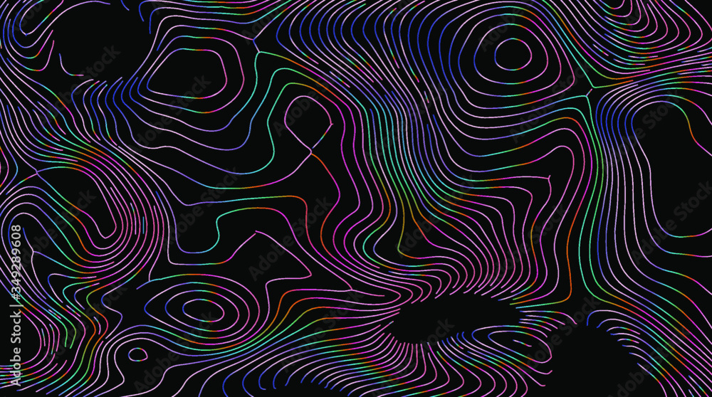 Poster holographic surface with glitched wavy texture. retrofuturistic illustration in 80s-90s synthwave an
