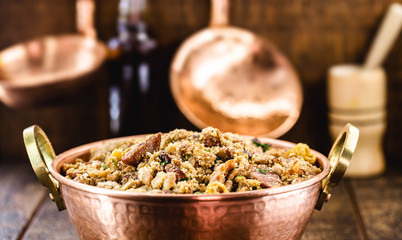 Brazilian beans called tropeiro mineiro beans, typical Brazilian food.