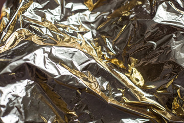 gold foil background and silver texture