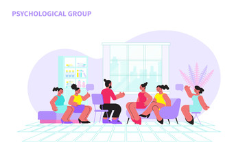 Psychological Inverview Flat Illustration