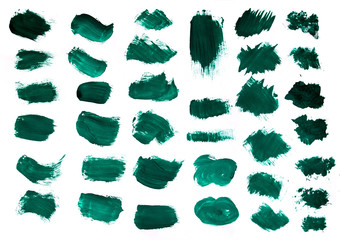 Brush strokes with watercolor paint