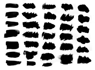 Brush strokes with watercolor paint