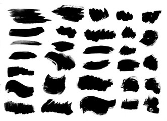 Brush strokes with watercolor paint