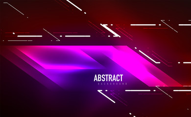 Fototapeta na wymiar Dynamic neon shiny abstract background. Trendy abstract layout template for business or technology presentation, internet poster or web brochure cover, wallpaper