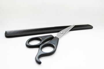 scissors and comb