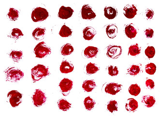 Brush strokes with watercolor paint