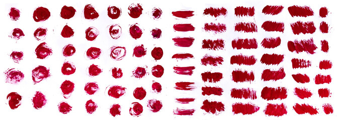 Brush strokes with watercolor paint