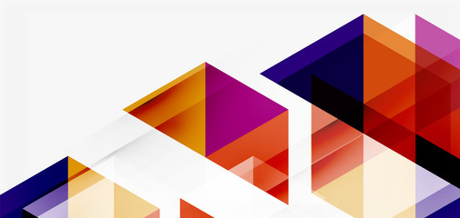 Geometric abstract background, mosaic triangle and hexagon shapes. Trendy abstract layout template for business or technology presentation, internet poster or web brochure cover, wallpaper