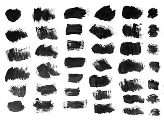 Brush strokes with watercolor paint