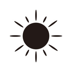 Sun icon on background for graphic and web design. Simple vector sign. Internet concept symbol for website button or mobile app