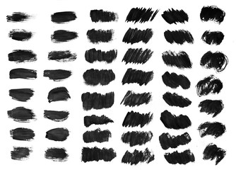 Brush strokes with watercolor paint