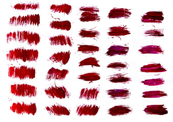 Brush strokes with watercolor paint