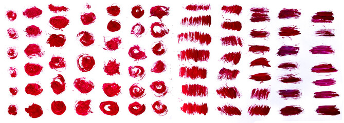 Brush strokes with watercolor paint