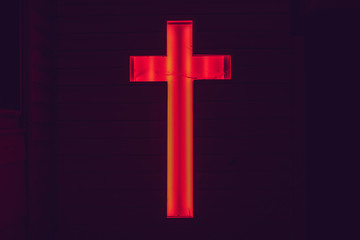 Obraz premium Neon Cross