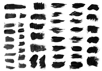 Brush strokes with watercolor paint