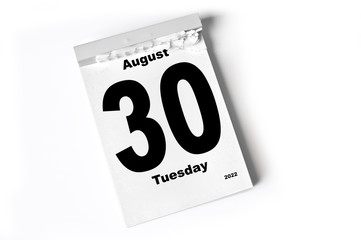 30  August 2022