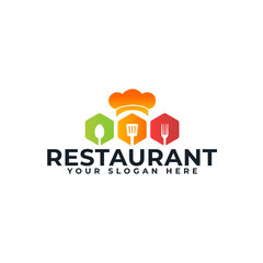 Restaurant Logo. Cooking, cuisine logo, spoon for design menu restaurant or cafe