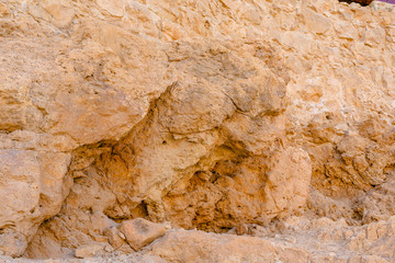 View on the ruins of the Masada fortress in the Judaean Desert, Israel