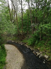 River LAFNITZ. under Bridge by Village ROHRBRUNN