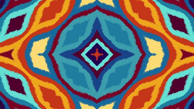 Symmetric abstract psychedelic pattern. Looping footage.