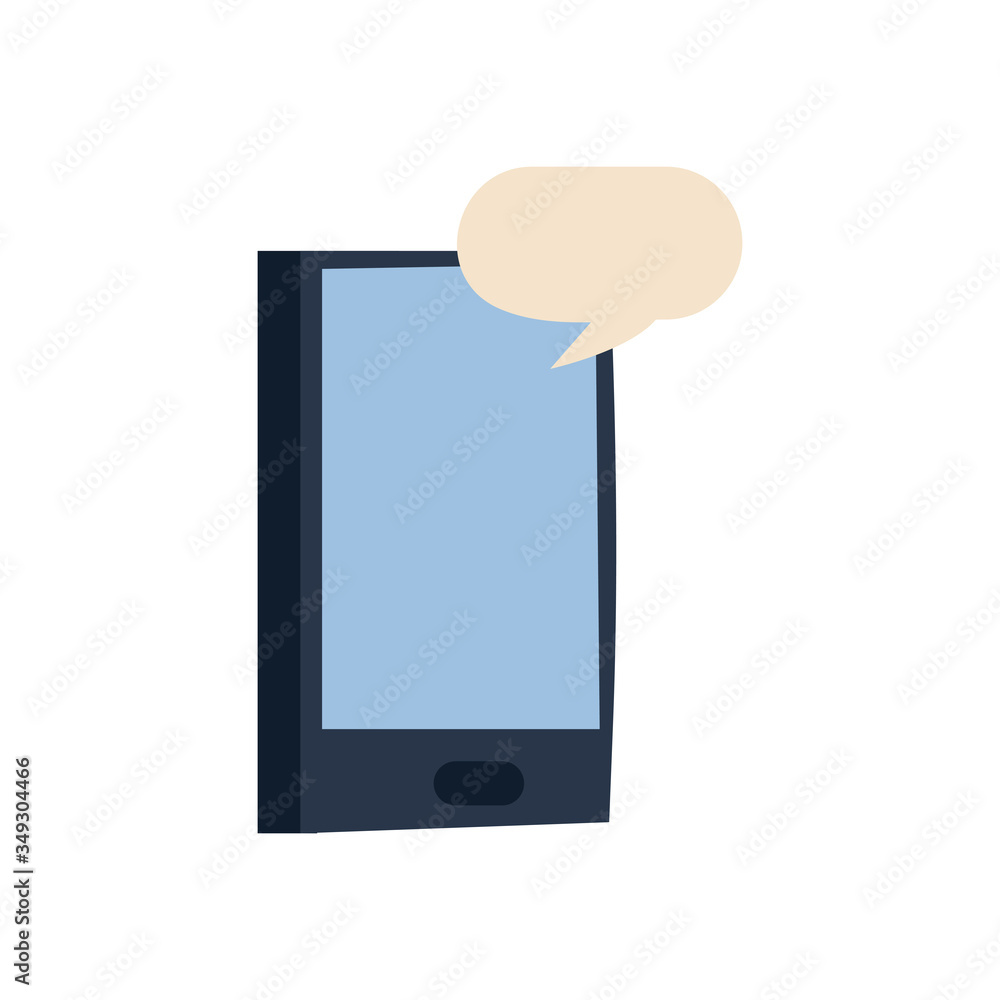 Poster isolated smartphone flat style icon vector design