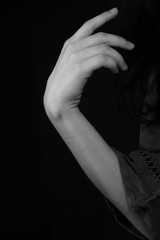 Obraz premium young man in black shirt