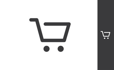 Vector Shopping Cart, online commerce symbol. Internet buy pictogram.