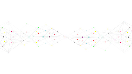 Abstract plexus background with connecting dots and lines. Global network connection, digital technology and communication concept.