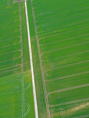 Aerial view of the fieldss at Mere in Wiltshire	