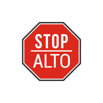 Stop Alto Sign. Vector Illustration