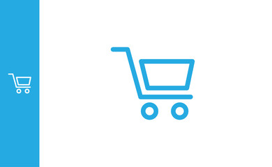 Vector Shopping Cart, online commerce symbol. Internet buy pictogram.