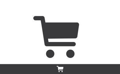 Vector Shopping Cart, online commerce symbol. Internet buy pictogram.