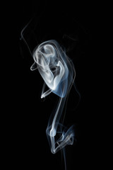 colored smoke on a black background