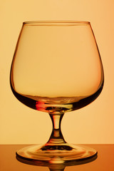 Snifter on the table pantone Saffron