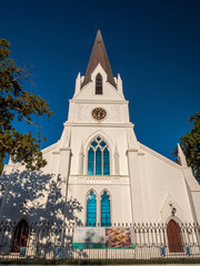 Fototapeta na wymiar Stellenbosch Church with Dutch architecture in South Africa