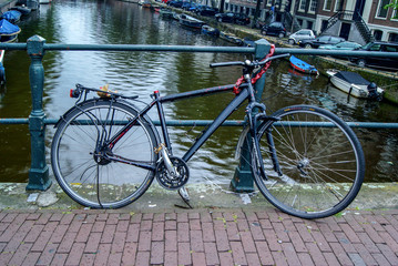 Naklejka na ściany i meble Bicicleta de Ámsterdam