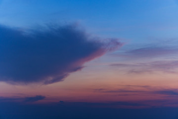 The pastel cloud and sky in twilight zone
