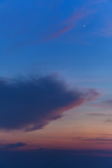 The pastel cloud and sky in twilight zone