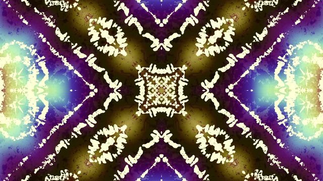 Symmetric abstract psychedelic pattern. Looping footage.