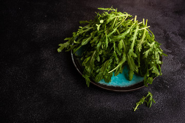 healthy food concept with arugula herb