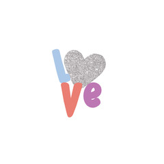 color rainbow heart love star glitter line tee illustration art vector