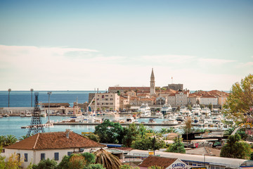 Obraz premium Old town Budva Montenegro travel journey trip recreation summer spring